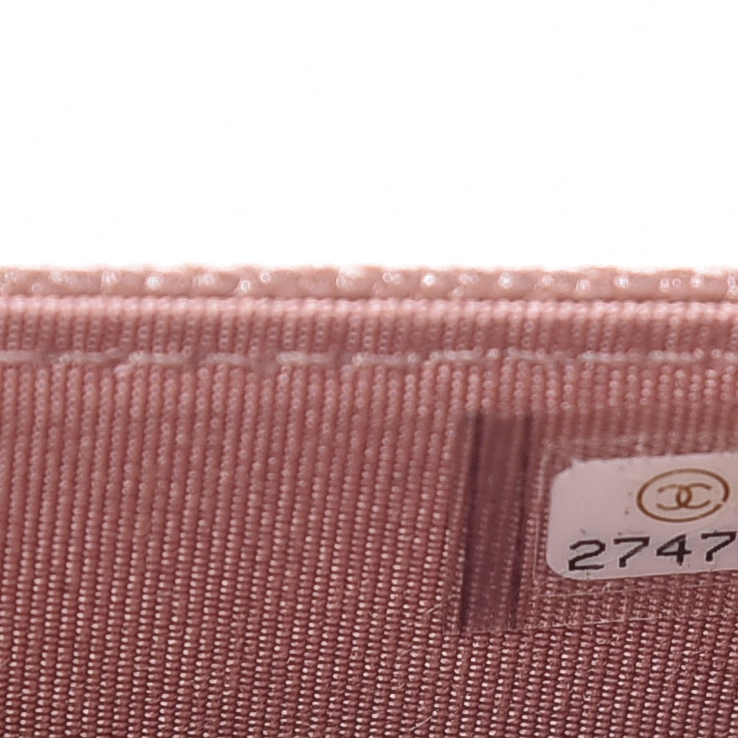Metallic Caviar Chevron Quilted Vintage Mademoiselle Wallet On Chain WOC Pink