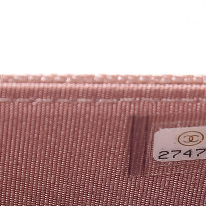 Chanel Metallic Caviar Chevron Quilted Vintage Mademoiselle Wallet On Chain WOC Pink 9 of 10