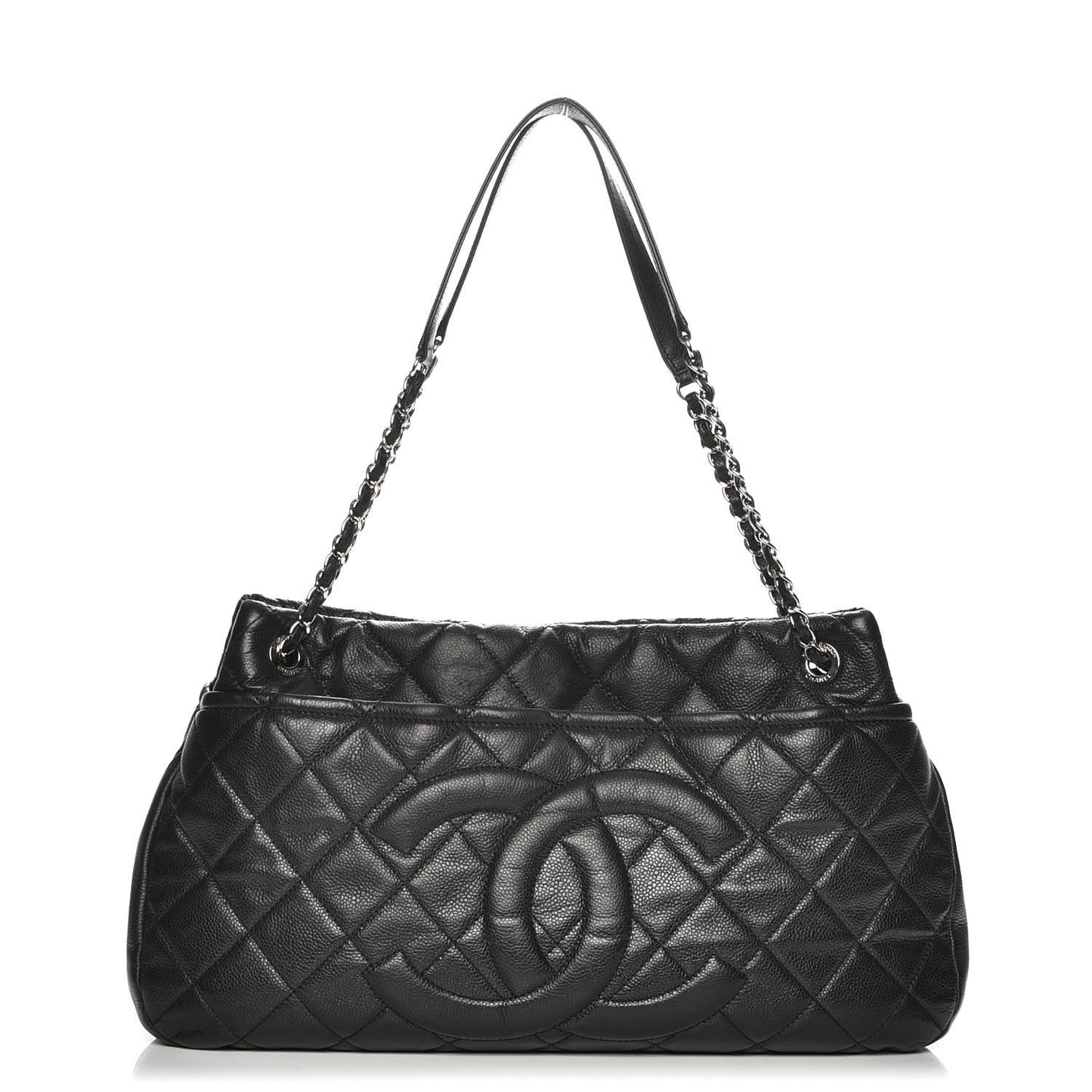 Caviar Quilted Timeless CC Soft Tote Black