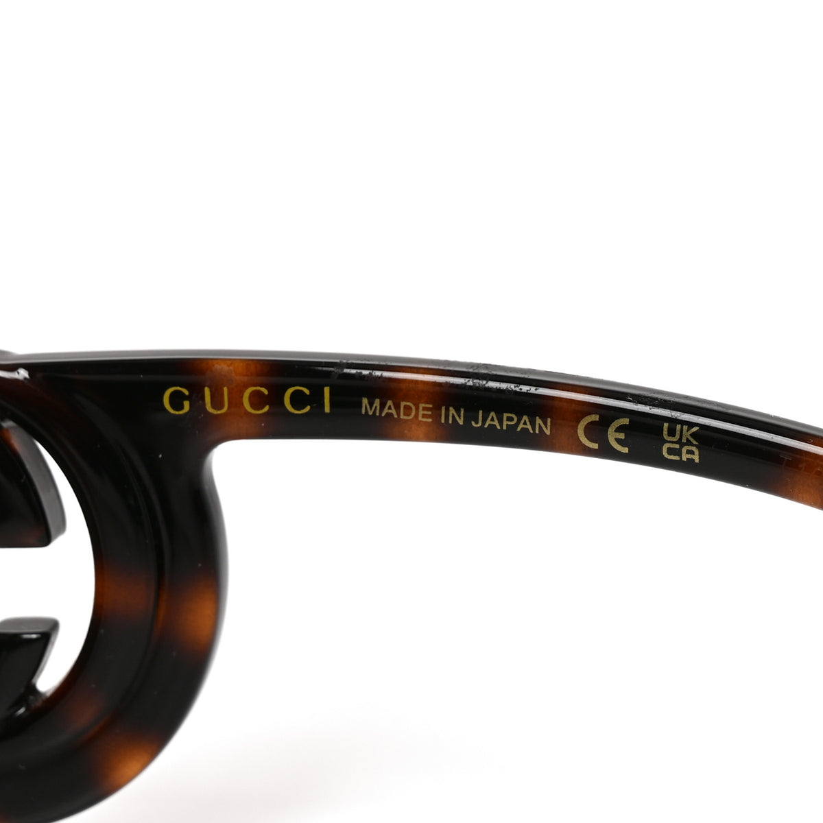 Gucci Acetate Chaise Rectangle Frame Sunglasses GG1325S Tortoise 5 of 7