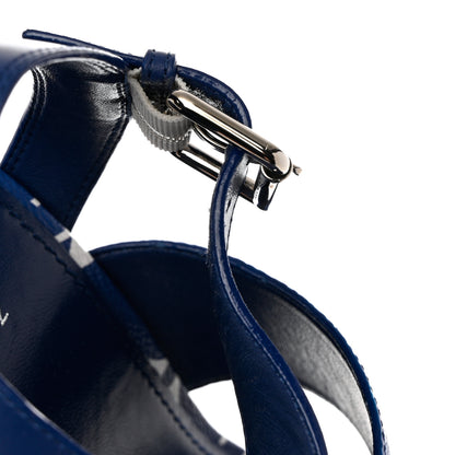 Louis Vuitton Monogram Escale Starboard Wedge Sandal 41 Blue 10 of 11