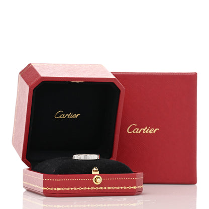 Cartier 18K White Gold 3.5mm LOVE Wedding Band Ring 56 7.5 5 of 5