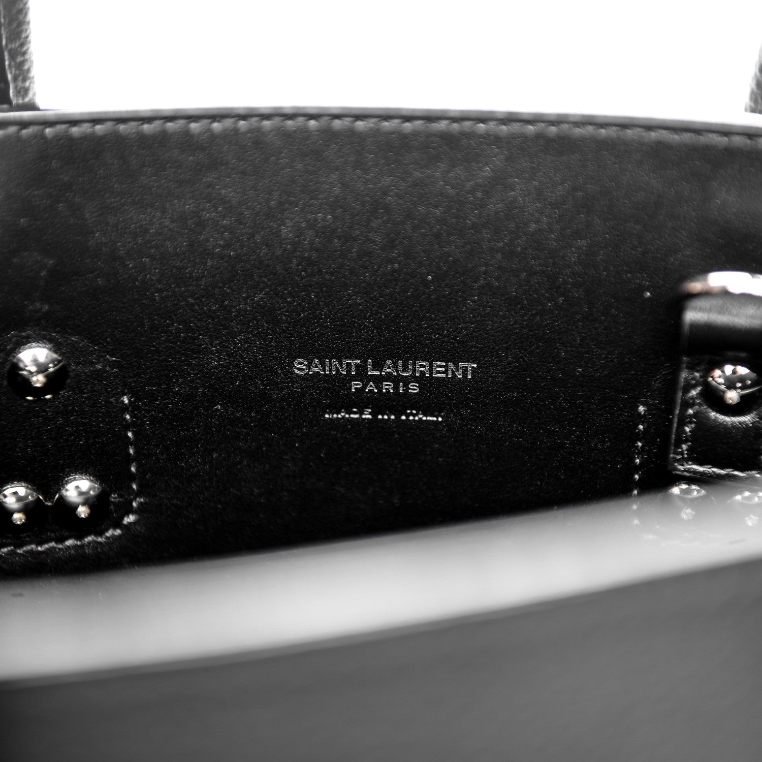 Saint Laurent Grained Calfskin Baby Sac De Jour Black 7 of 7