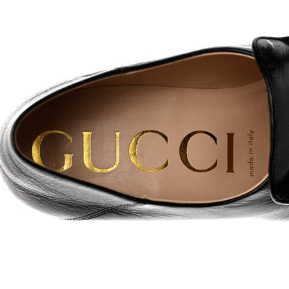 Gucci Goatskin Crystal Womens Horsebit Loafers 38 Black 7 of 9