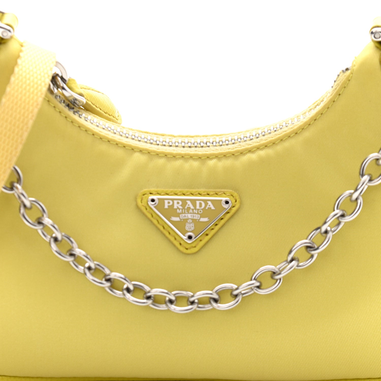 Prada Tessuto Nylon Saffiano Mini Re-Edition 2000 Shoulder Bag Ananas 8 of 10
