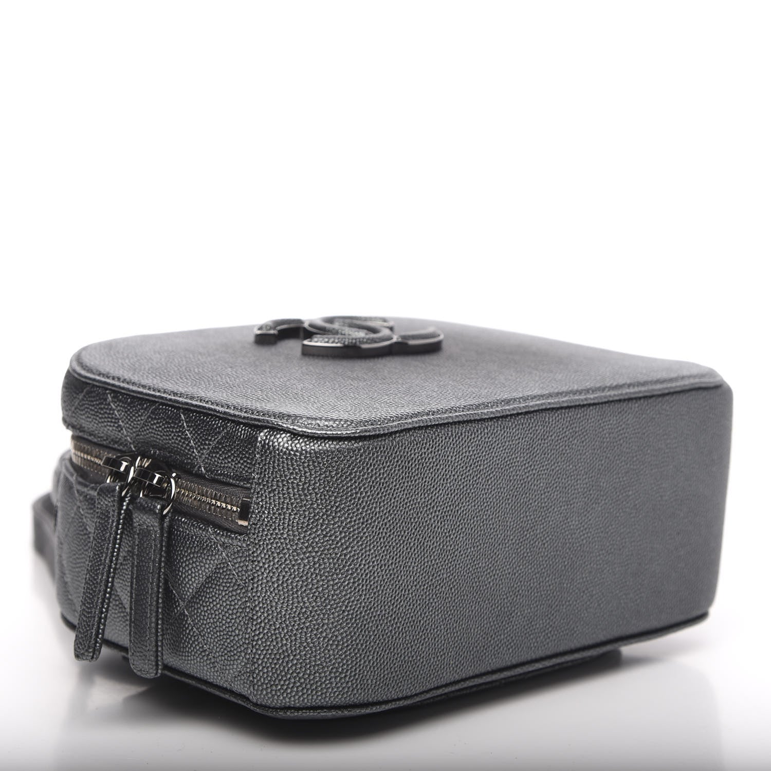 Chanel Metallic Caviar Small Coco Curve Vanity Bag Black Ruthenium 4 of 12