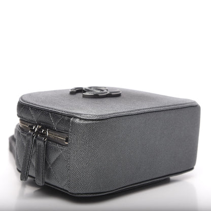 Chanel Metallic Caviar Small Coco Curve Vanity Bag Black Ruthenium 4 of 12