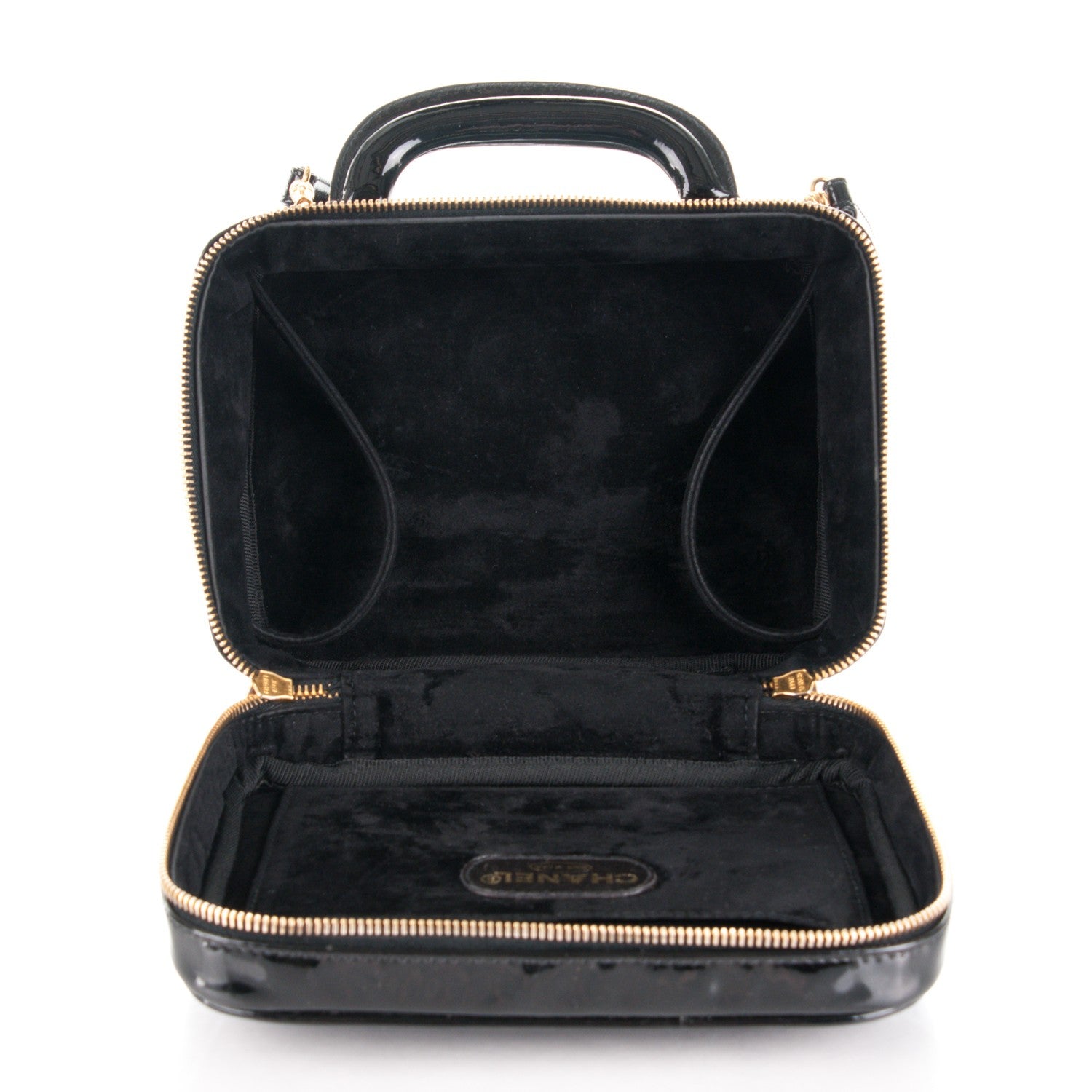 Chanel Patent CC Vanity Cosmetic Case Black 5 of 7