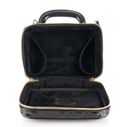 Chanel Patent CC Vanity Cosmetic Case Black 5 of 7