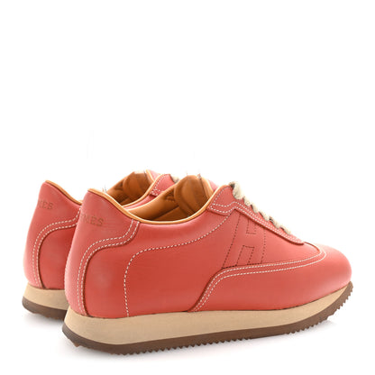 Hermes Calfskin Womens Quick Sneakers 36.5 Red 5 of 9