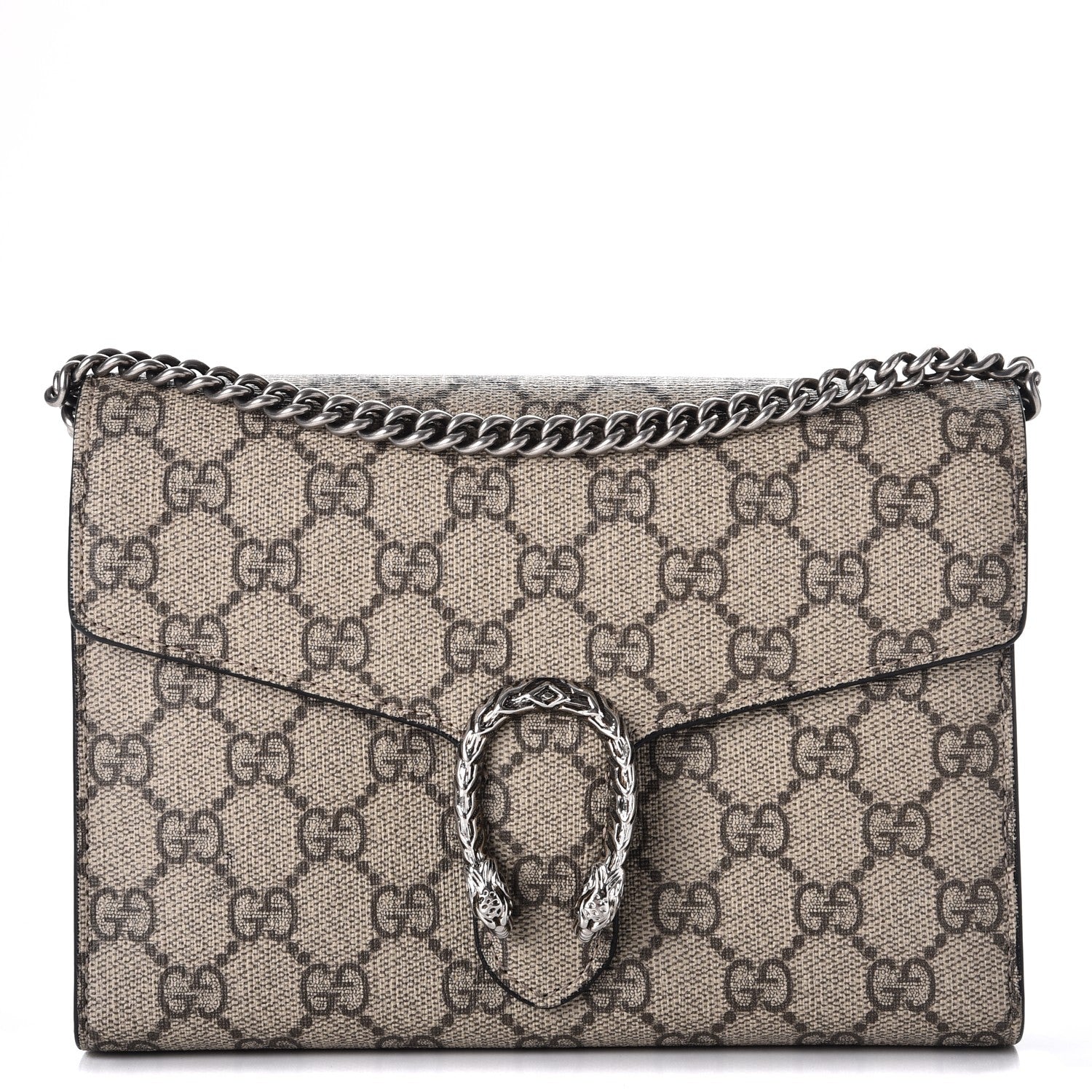 Gucci GG Supreme Monogram Mini Dionysus Chain Wallet Beige Black 1 of 10