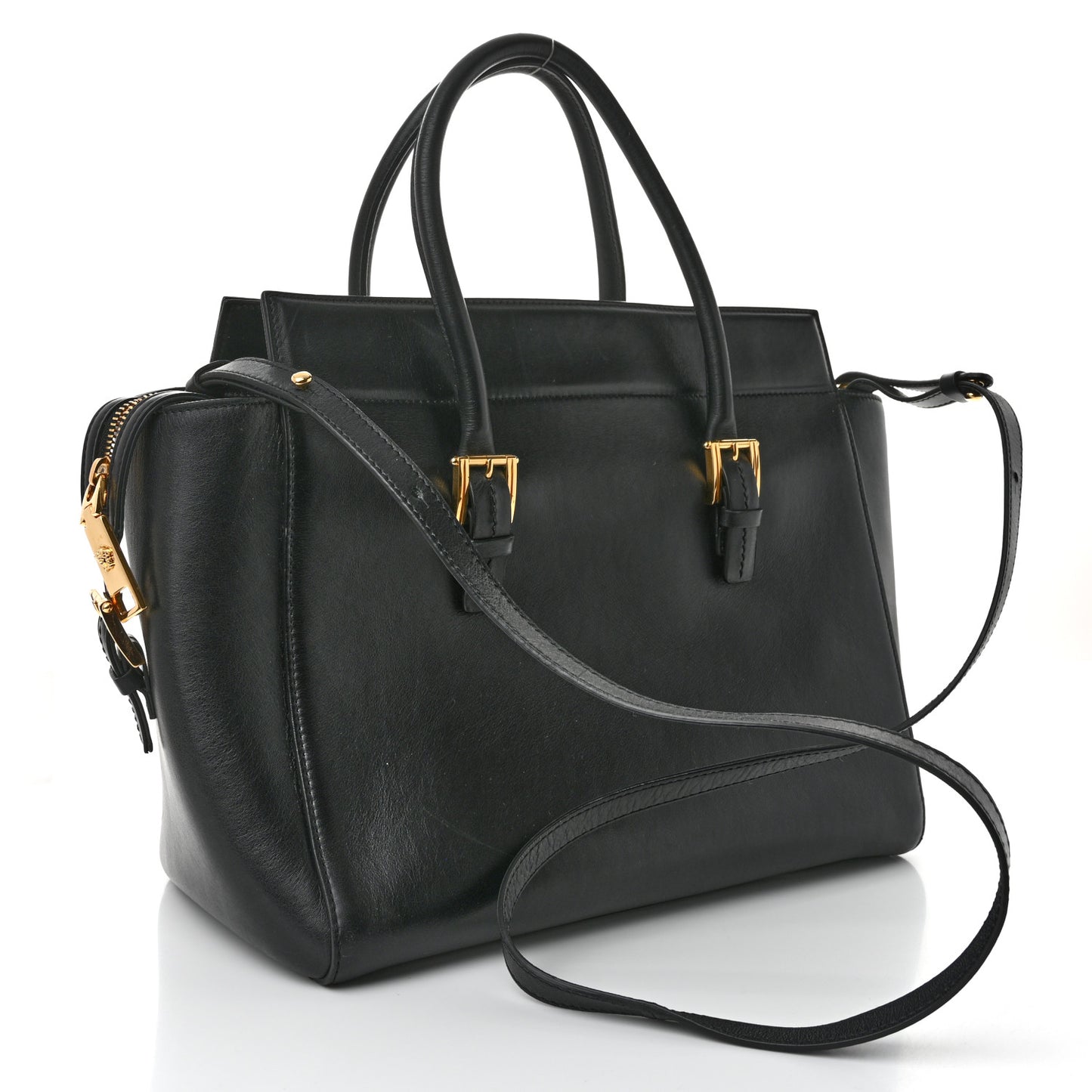 Vitello Calfskin Signature Tote Black