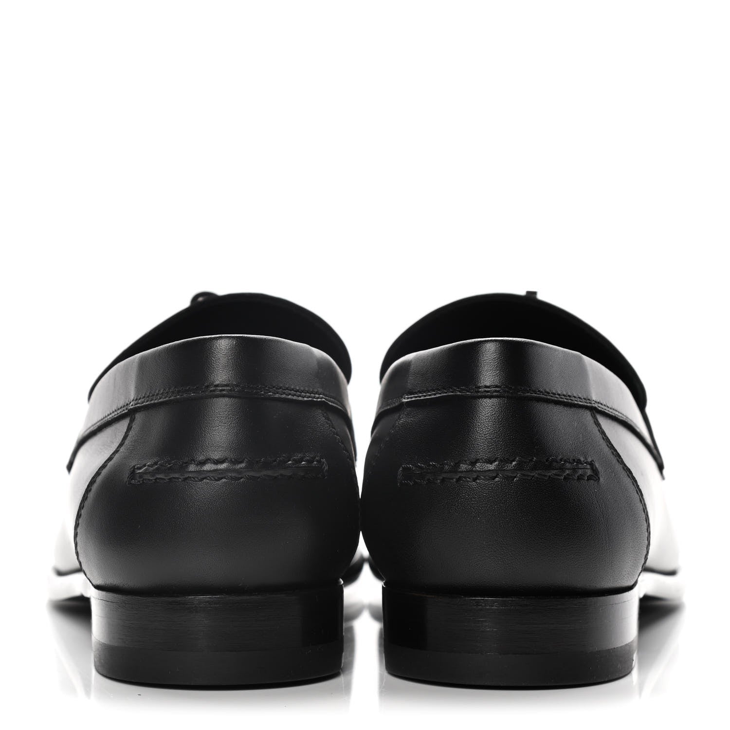 Hermes Calfskin Womens Destin Loafers 39.5 Black 6 of 10
