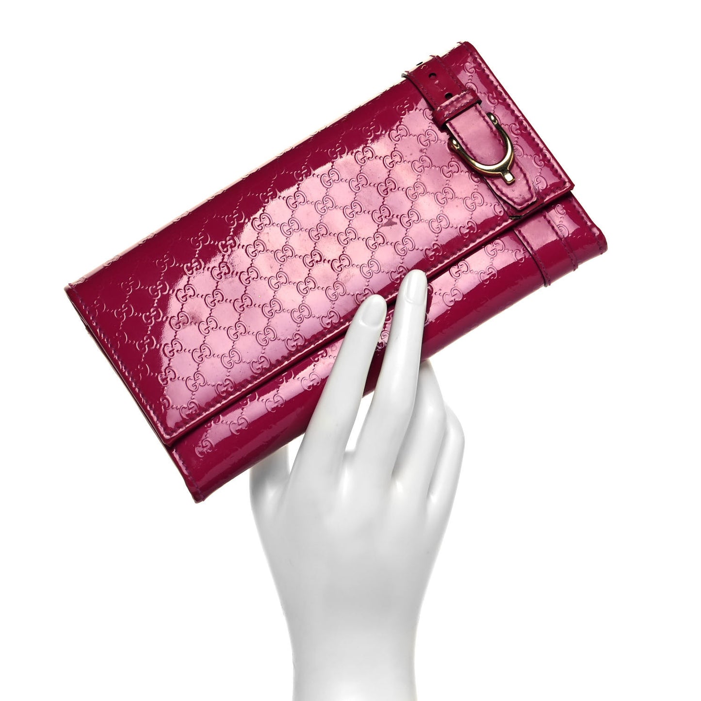Patent Microguccissima Nice Wallet Bright Bouganville