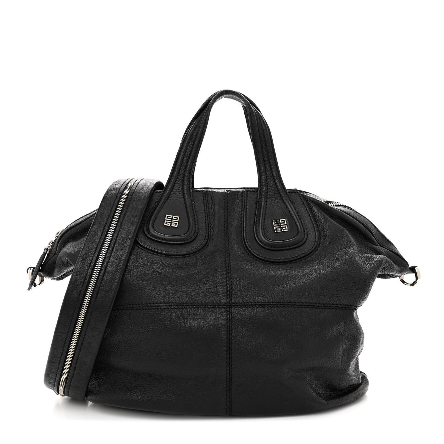 Waxy Grained Calfskin Medium Nightingale Black