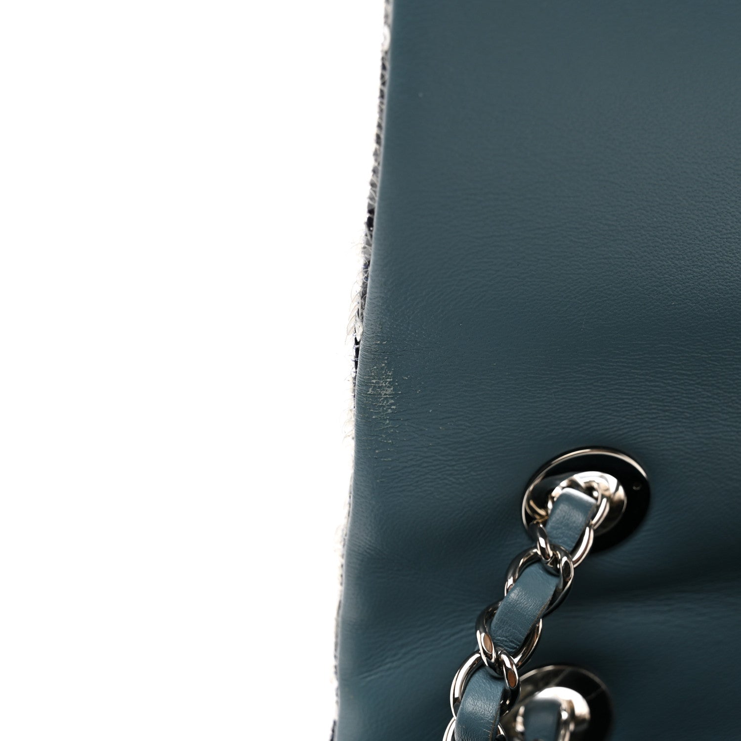 Chanel Sequin Large Waterfall Flap Light Blue 11 of 11