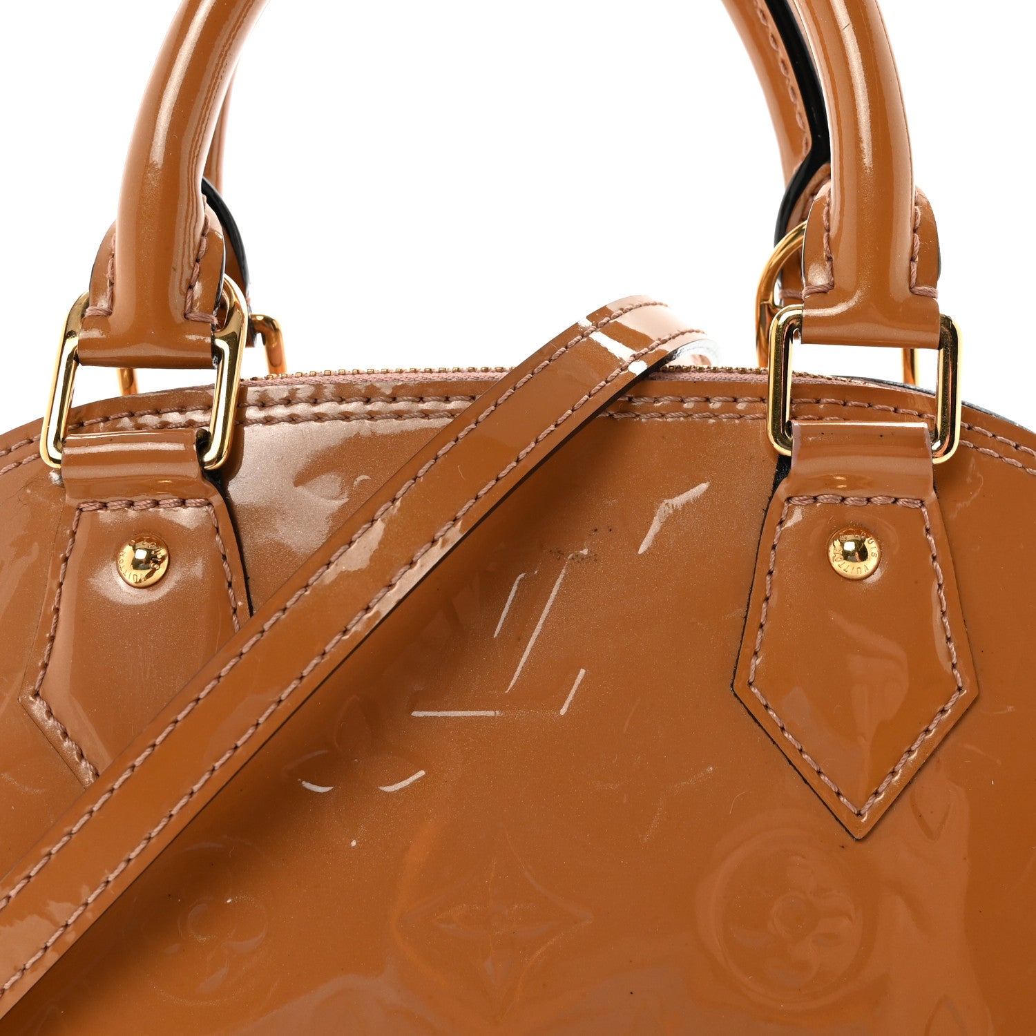 Louis Vuitton Vernis Alma BB Rose Velours 7 of 9