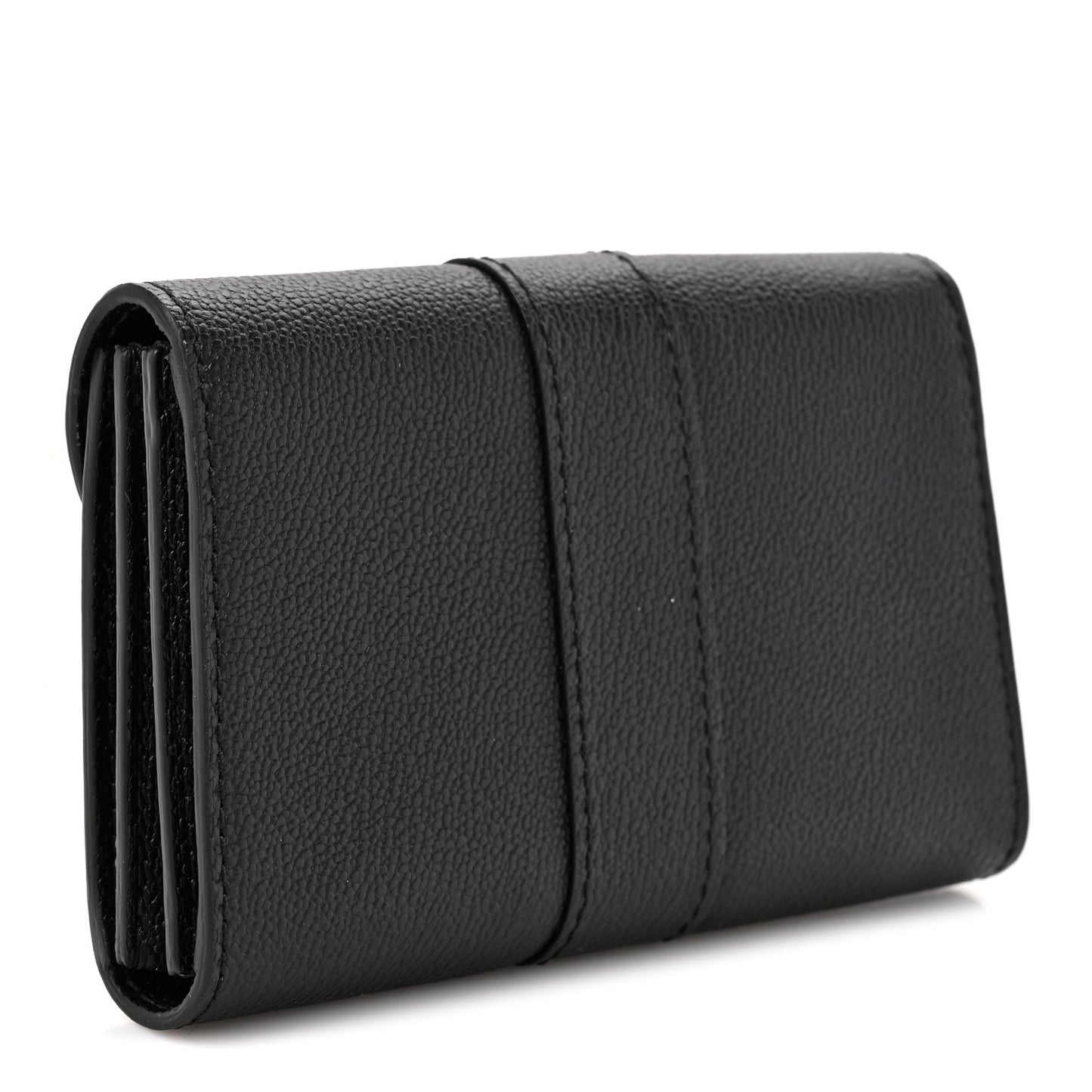 Grained Calfskin Magic Brillant Card Holder Black
