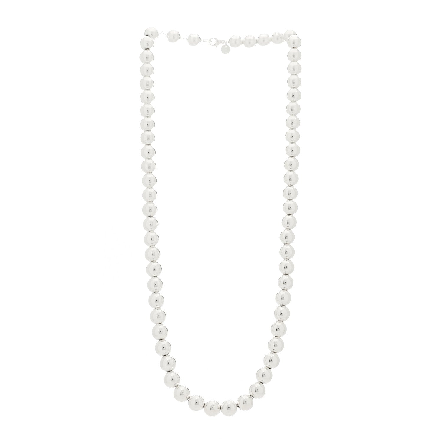 Tiffany Sterling Silver 10mm Hardwear Ball Necklace 24.5" 3 of 6