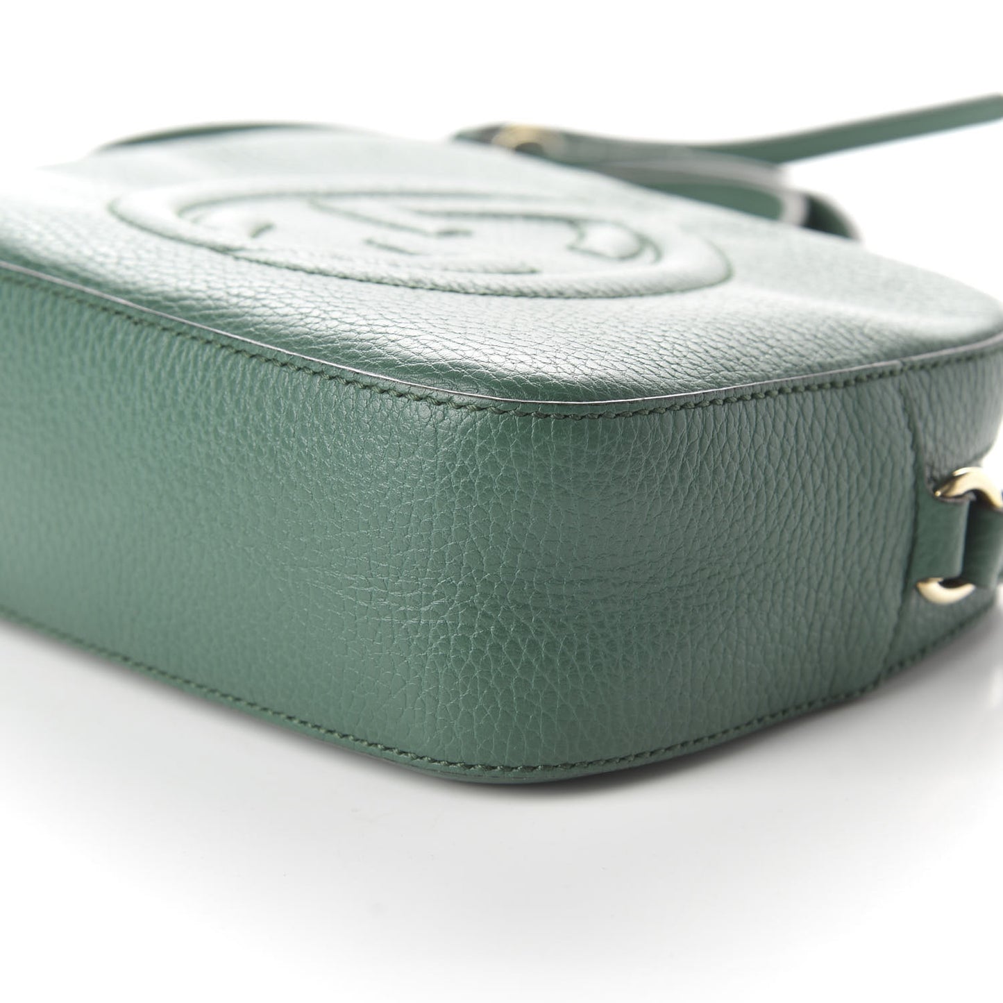 Pebbled Calfskin Small Soho Disco Bag Emerald Green