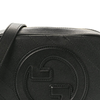 Gucci Sakai Be Green Calfskin Diagonal Stitched Small Blondie Shoulder Bag Black 8 of 10