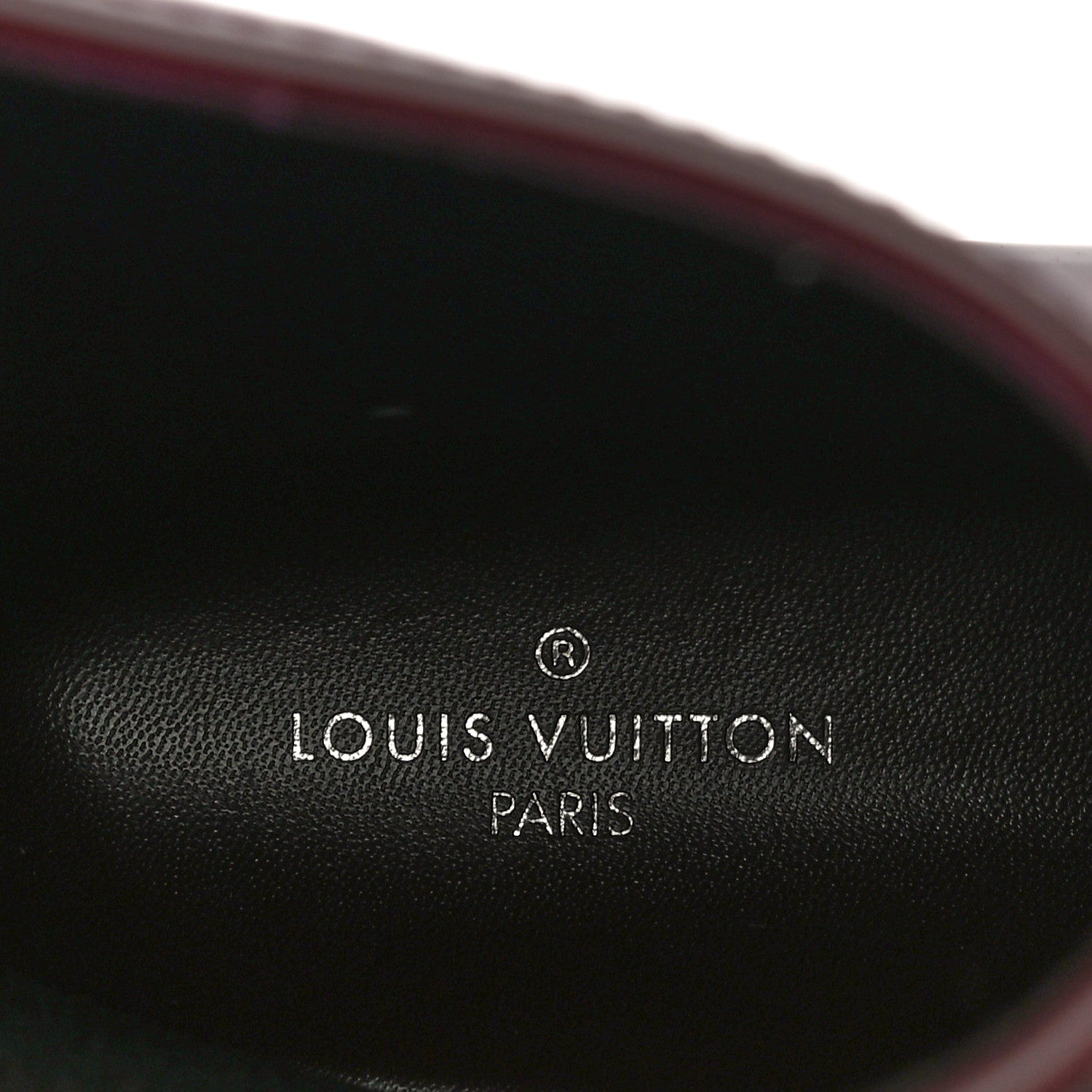Louis Vuitton Rubber Embossed Monogram Drops Flat Half Boots 39 Burgundy 10 of 10