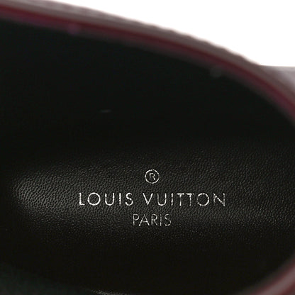 Louis Vuitton Rubber Embossed Monogram Drops Flat Half Boots 39 Burgundy 10 of 10