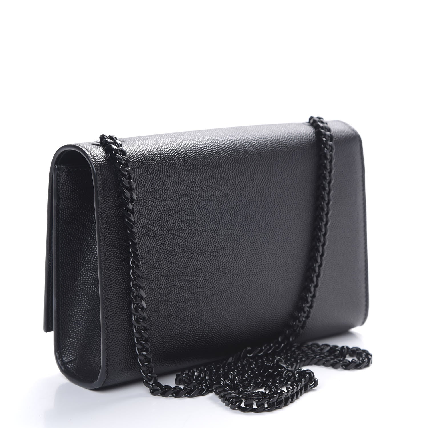 Saint Laurent Grain De Poudre Small Monogram Kate Satchel Black 2 of 9