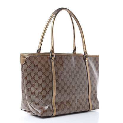 Gucci Crystal Monogram Medium Joy Tote Gold 3 of 10