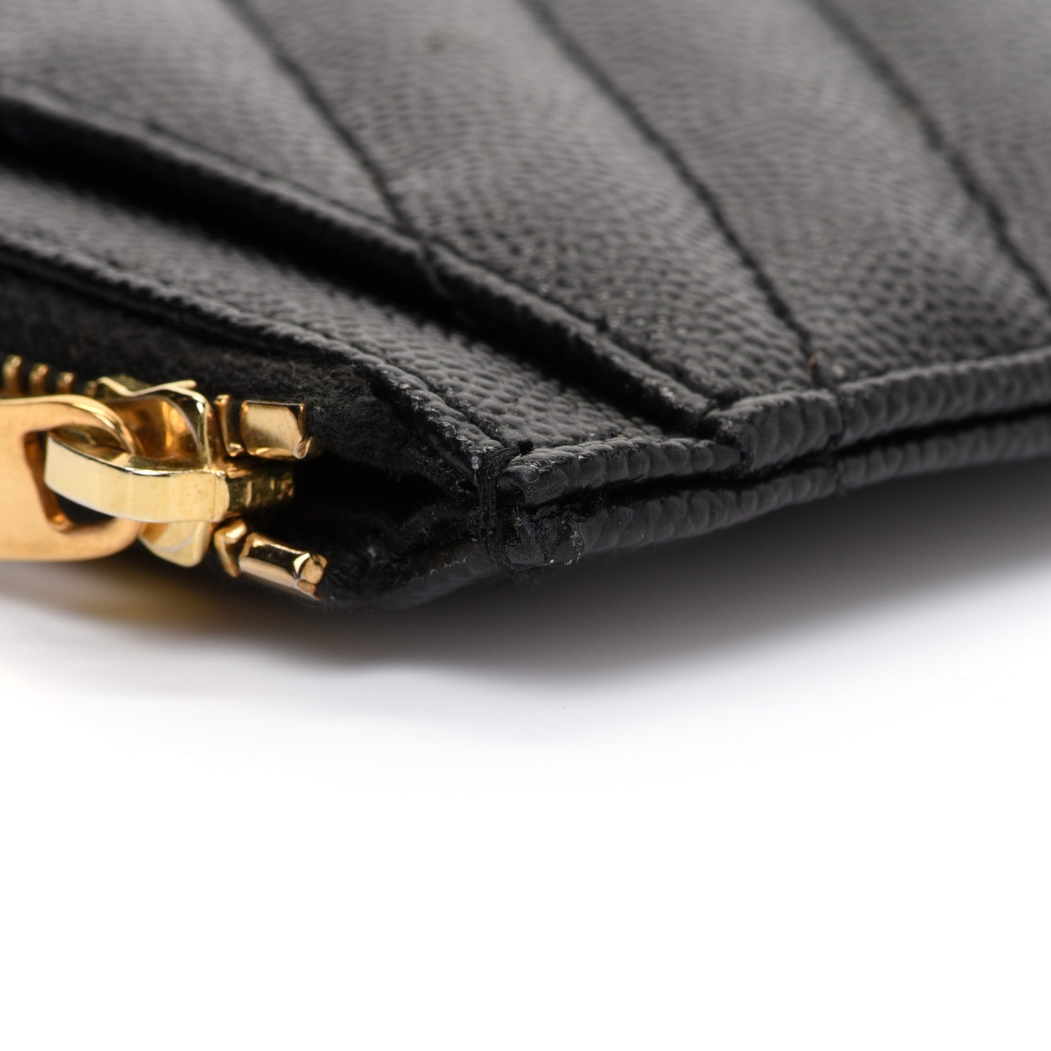 Saint Laurent Grain De Poudre Chevron Monogram Bill Pouch Black 11 of 13