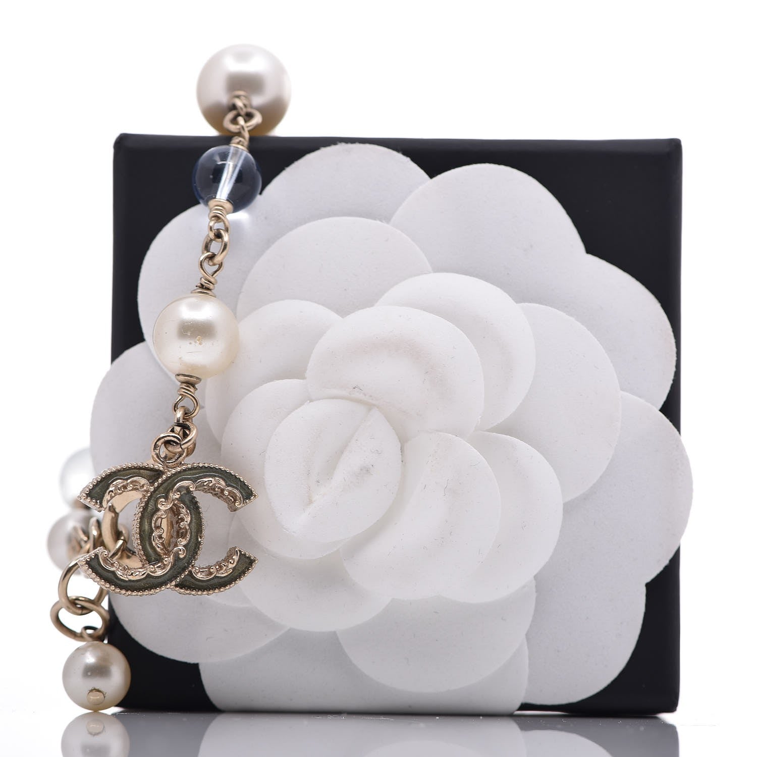 Chanel Pearl Beaded CC Bracelet Gold 5 of 5