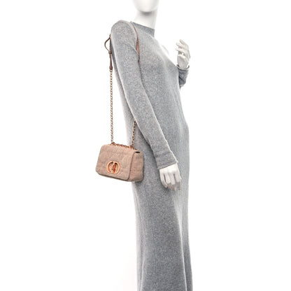 Christian Dior Linen Macrocannage Small Caro Bag Rose 2 of 10