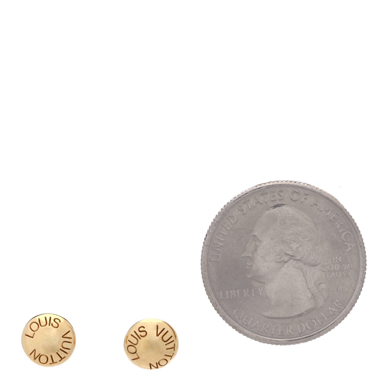 Louis Vuitton 18K Yellow Gold Emprise Clous Stud Earrings 2 of 4
