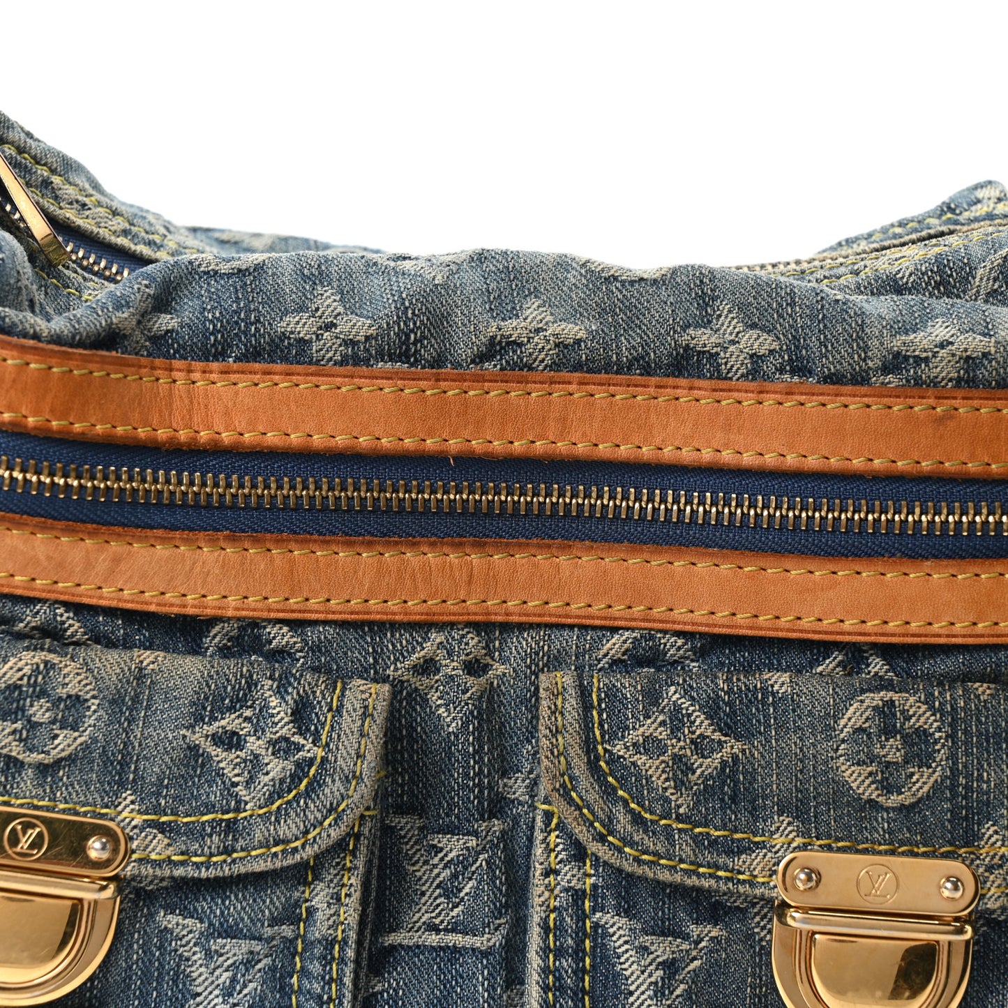 Monogram Denim Baggy PM Blue