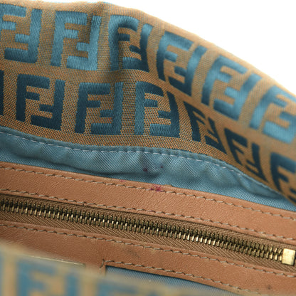 Fendi Zucchino Mama Baguette Turquoise Beige 16 of 18