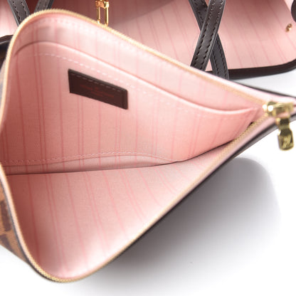 Louis Vuitton Damier Ebene Neo Neverfull MM Rose Ballerine 6 of 12