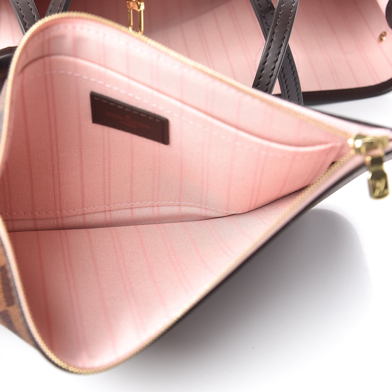 Louis Vuitton Damier Ebene Neo Neverfull MM Rose Ballerine 7 of 17