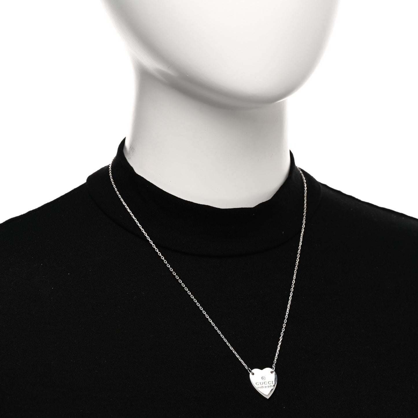 Sterling Silver Trademark Heart Pendant Necklace