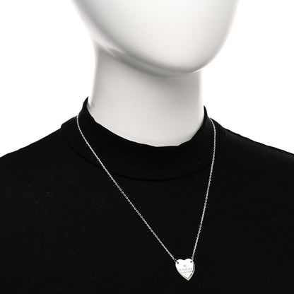 Gucci Sterling Silver Trademark Heart Pendant Necklace 2 of 6