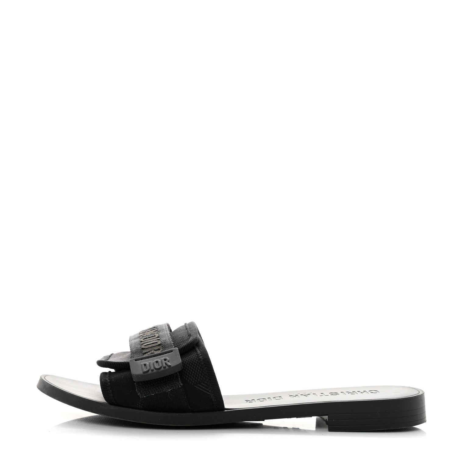 Christian Dior Technical Stretch Fabric Camouflage Dio(r)evolution Slide Sandals 37 Black Military 1 of 9