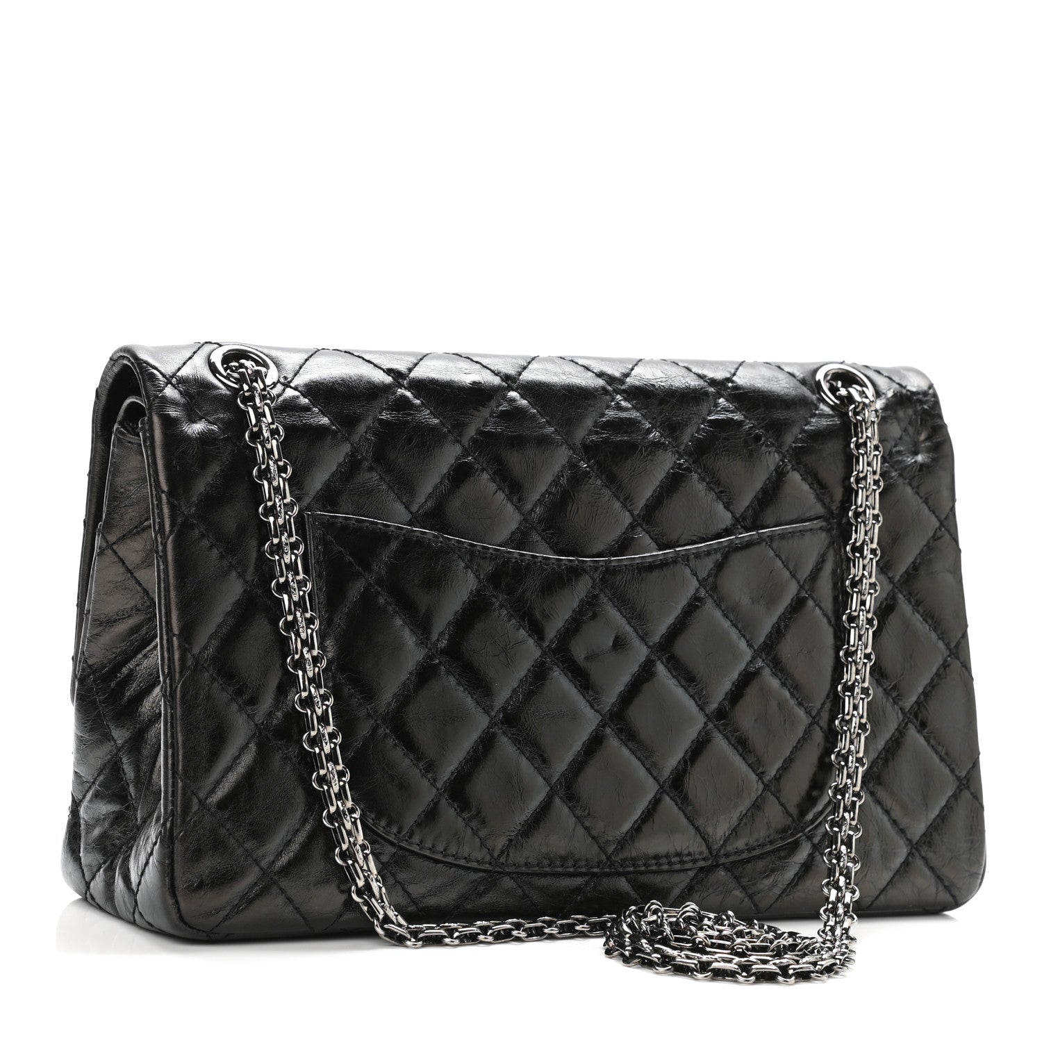 Chanel Metallic Aged Calfskin Quilted 2.55 Reissue 226 Flap Black 3 of 11
