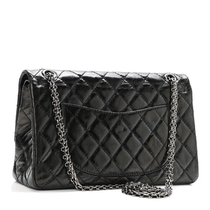 Chanel Metallic Aged Calfskin Quilted 2.55 Reissue 226 Flap Black 3 of 11