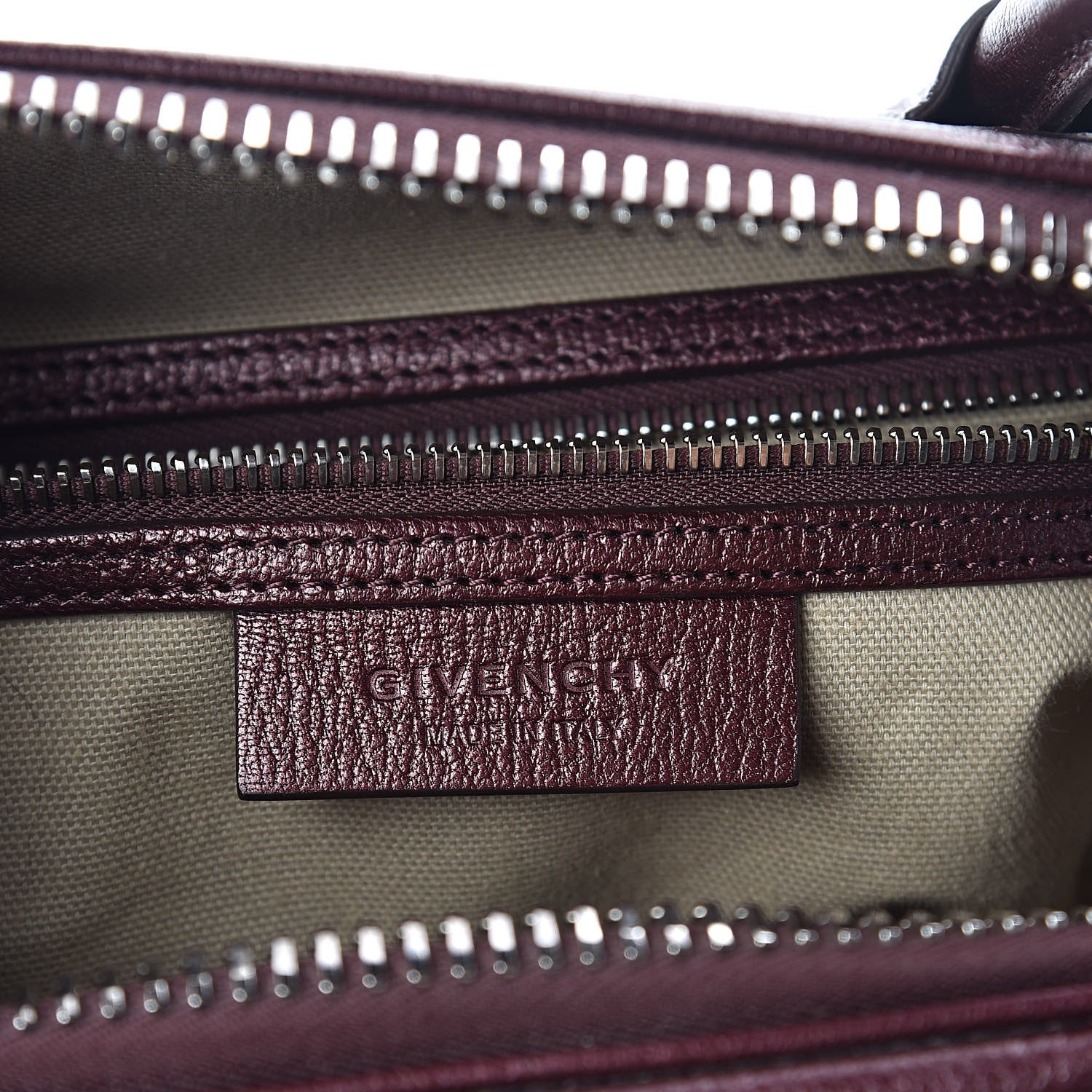 Givenchy Metallic Sugar Goatskin Small Antigona Oxblood 6 of 9