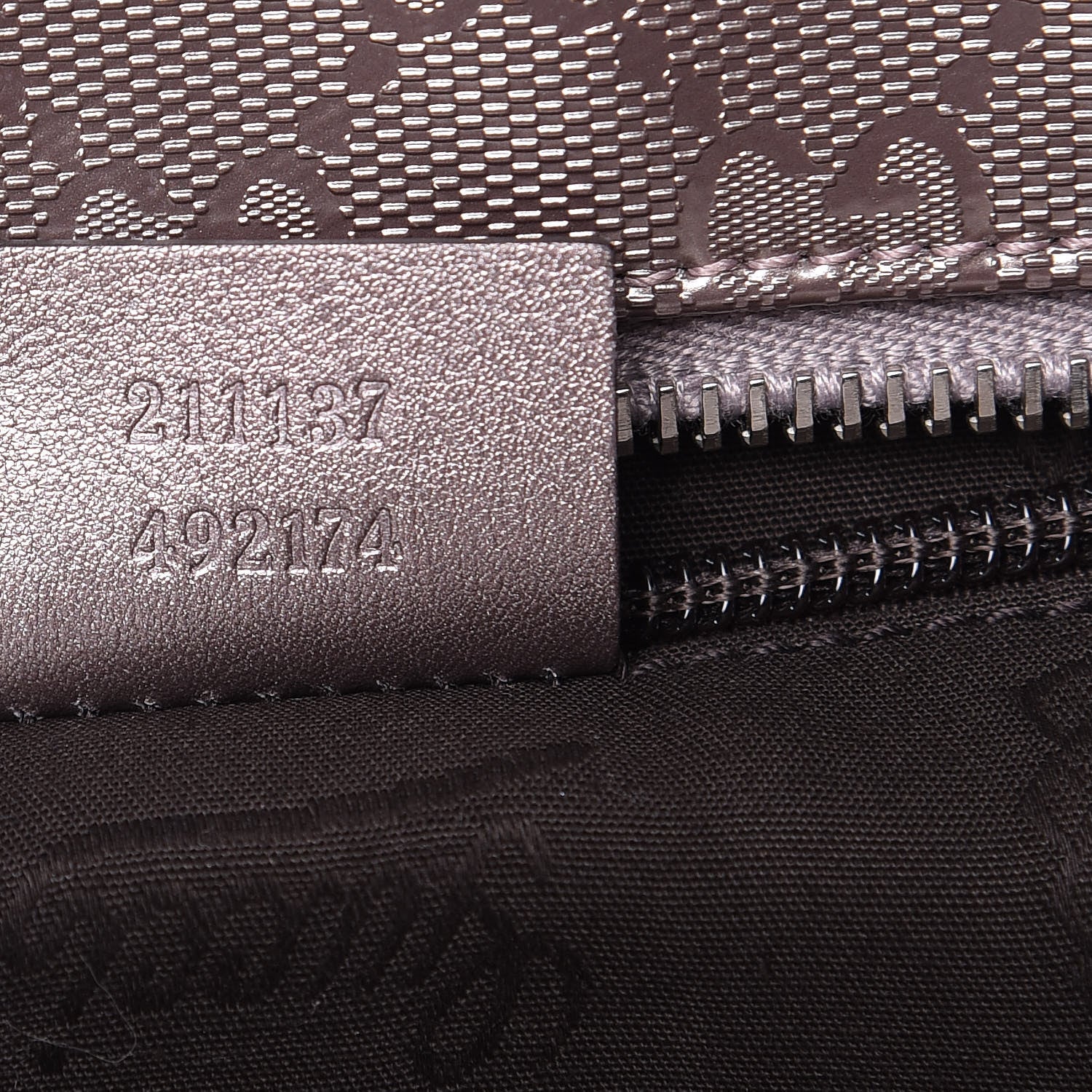 Gucci Imprime Monogram Medium Zippered Shopping Tote Pewter 7 of 11