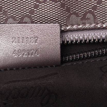 Gucci Imprime Monogram Medium Zippered Shopping Tote Pewter 7 of 11