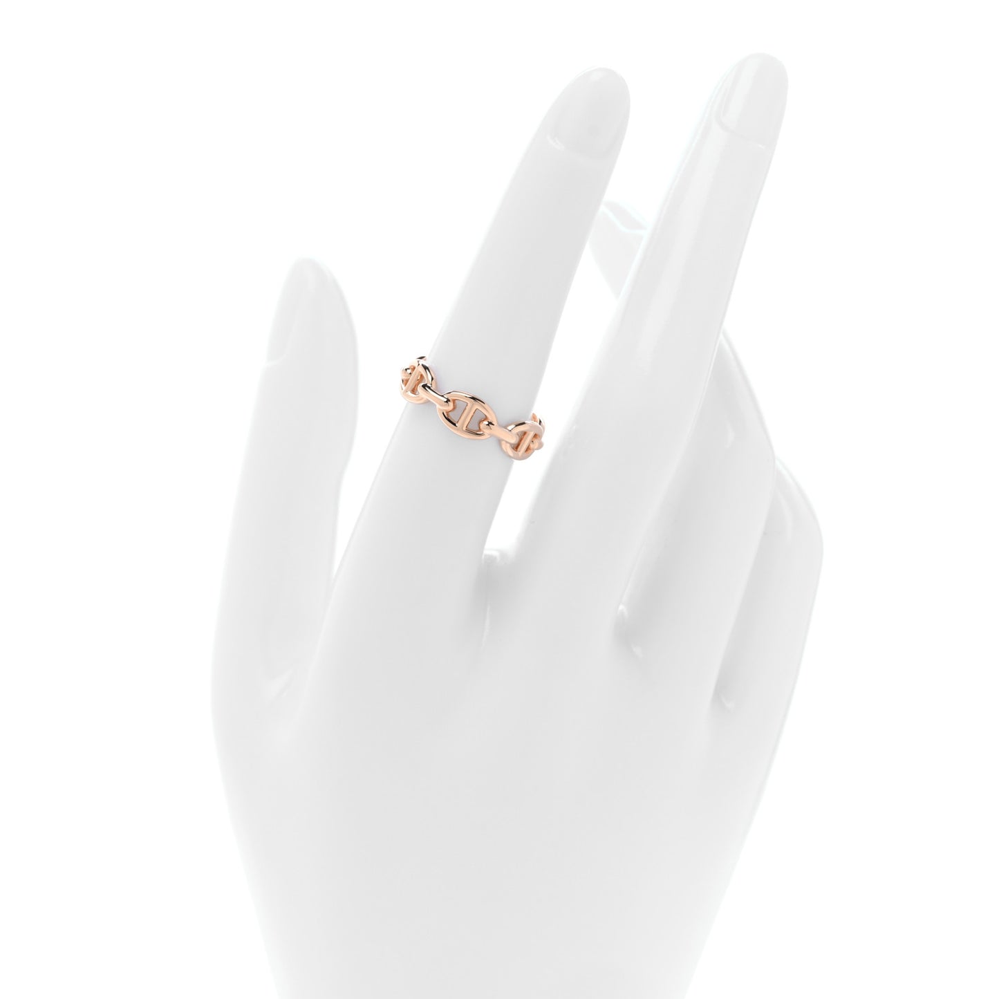 18K Rose Gold PM Chaine d'Ancre Enchainee Ring 54 6.75