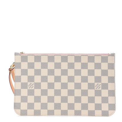 Louis Vuitton Damier Azur Neverfull MM GM Pochette Rose Ballerine 1 of 6