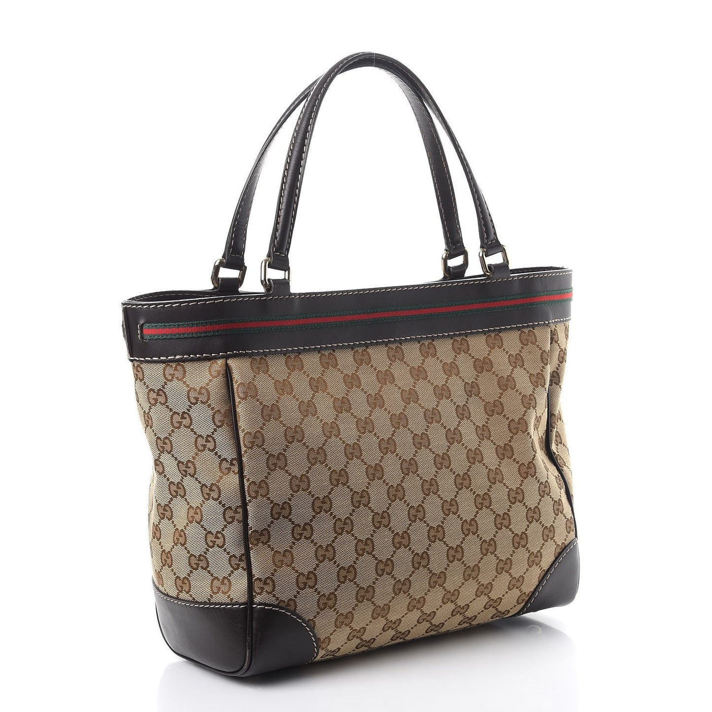 Monogram Web Medium Mayfair Tote Dark Brown