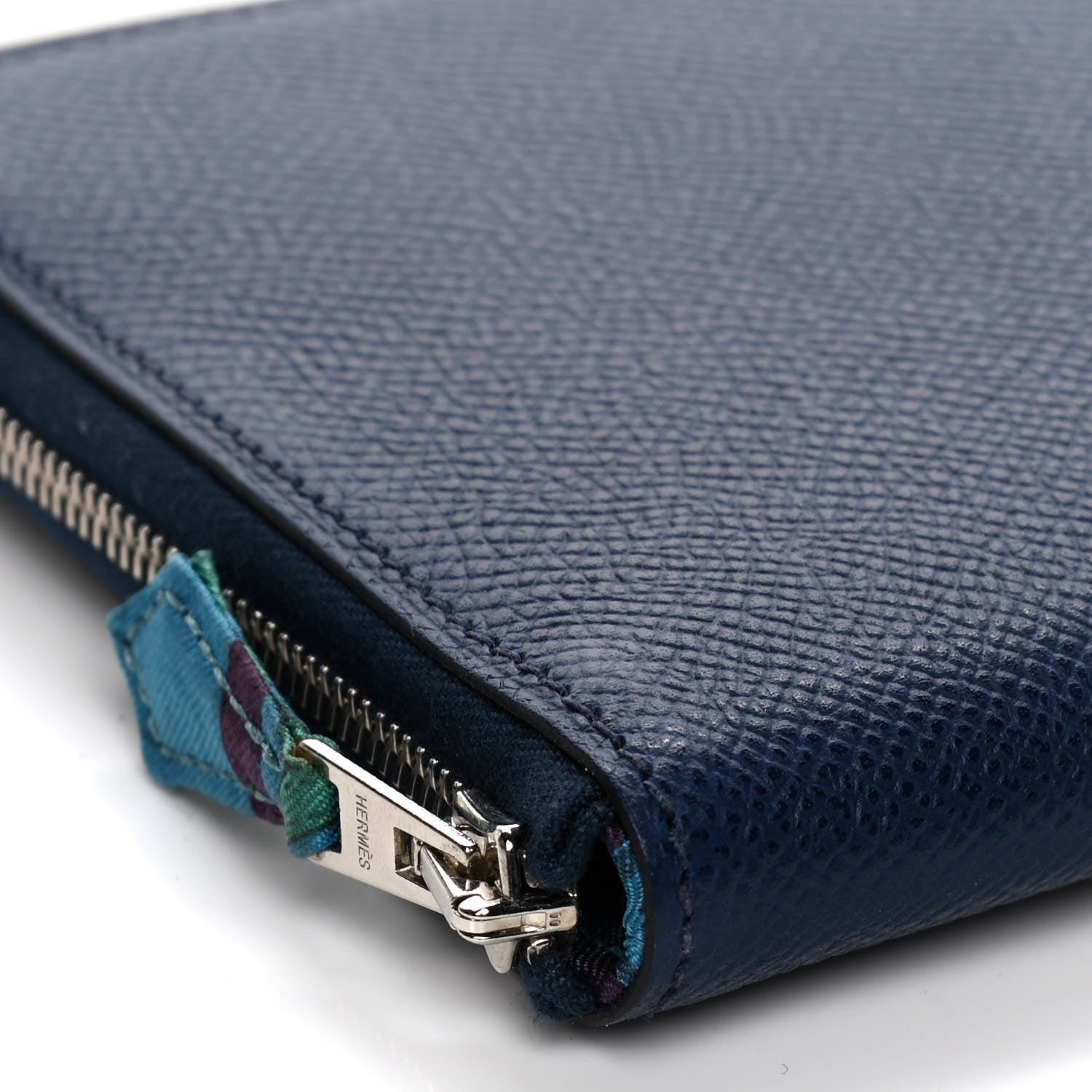 Hermes Epsom Silk'In Wallet Bleu Saphir 8 of 10