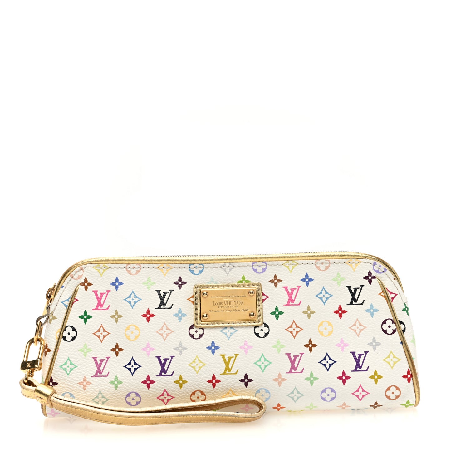 Monogram Multicolor Kate Clutch White